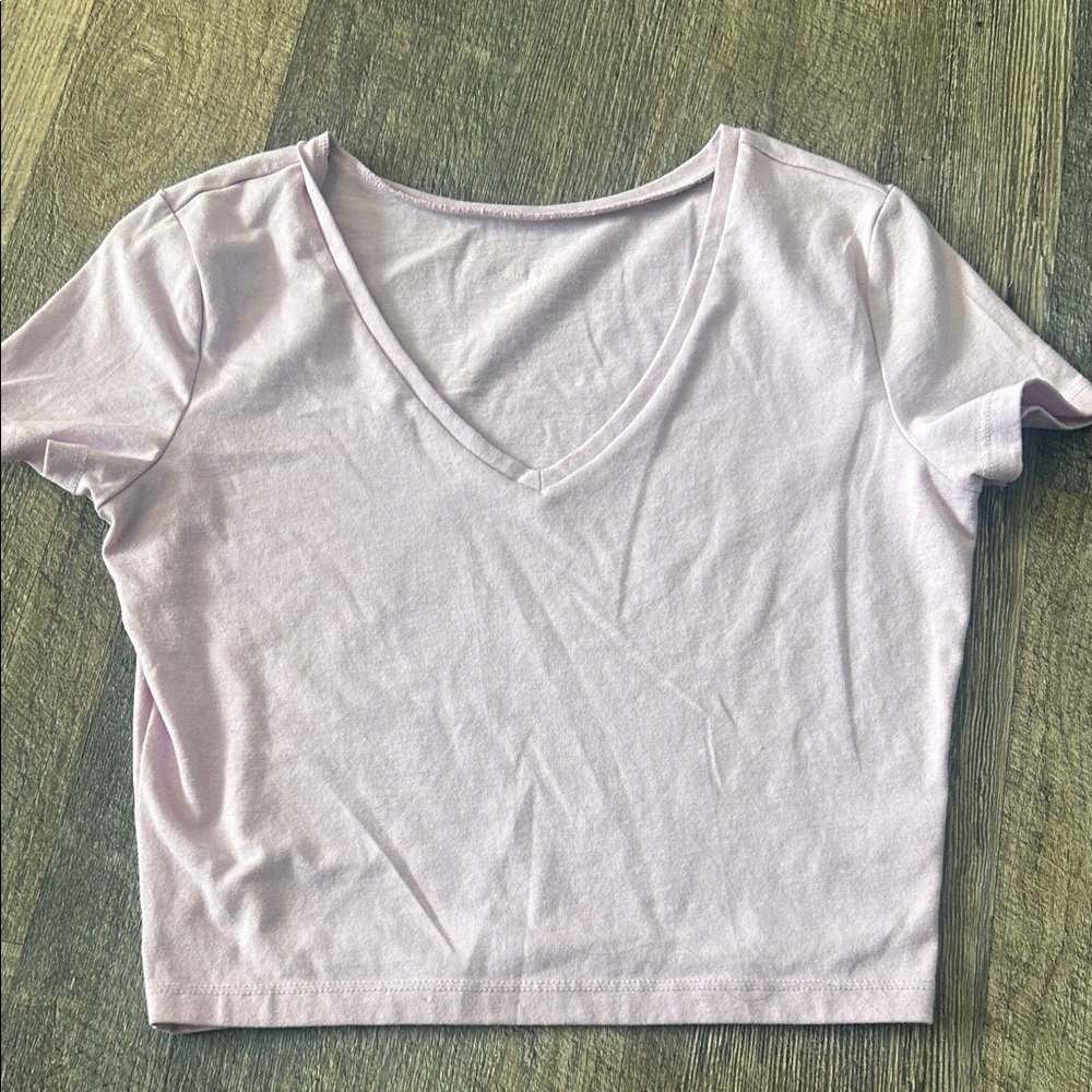 Wild Fable Purple Crop Fitted T-Shirt